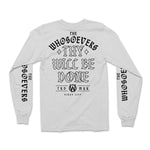 Stacked Thy Will Long Sleeve T-Shirt | White