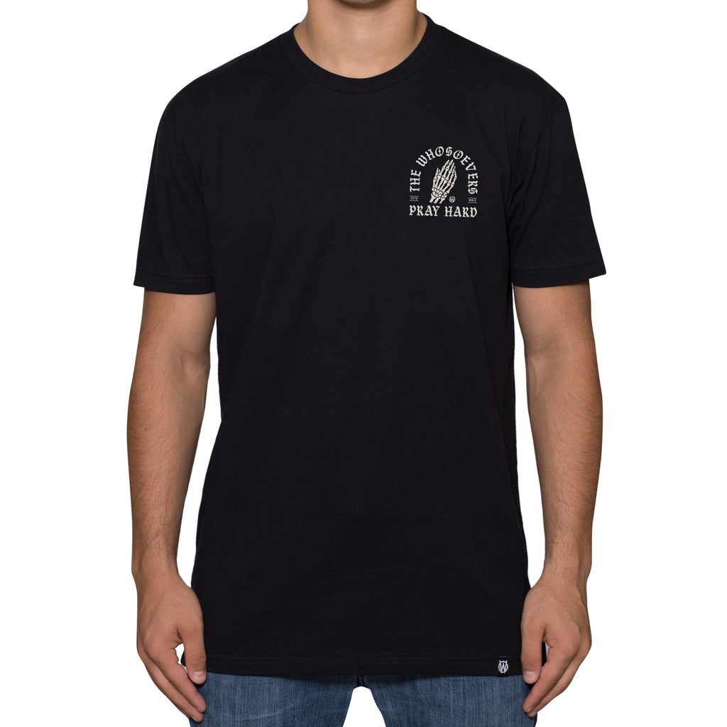 Arch Pray Hard Bones T-Shirt | Black – The Whosoevers